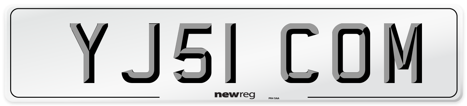 YJ51 COM Number Plate from New Reg